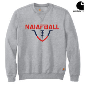 NAIA FBALL Carhartt Men Midweight Crewneck Sweatshirt-Heather Grey