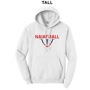 NAIA FBALL Tall Fleece Hooded Sweatshirt-White