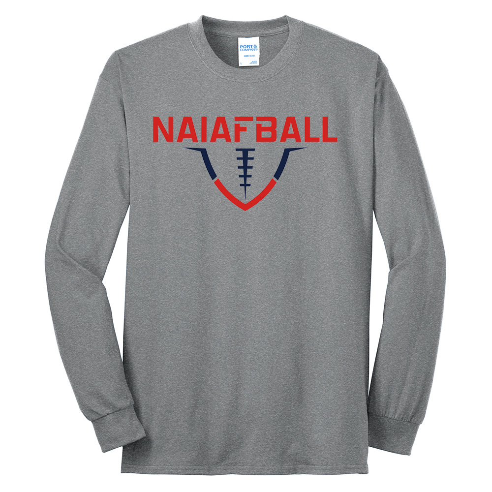 NAIA FBALL Unisex Cotton Long Sleeve Tee-Athletic Heather