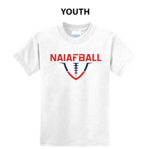 NAIA FBALL Youth Short Sleeve Tee-White