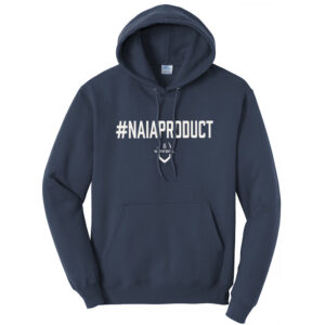 NAIA FBALL Unisex Fleece Hooded Sweatshirt-Navy
