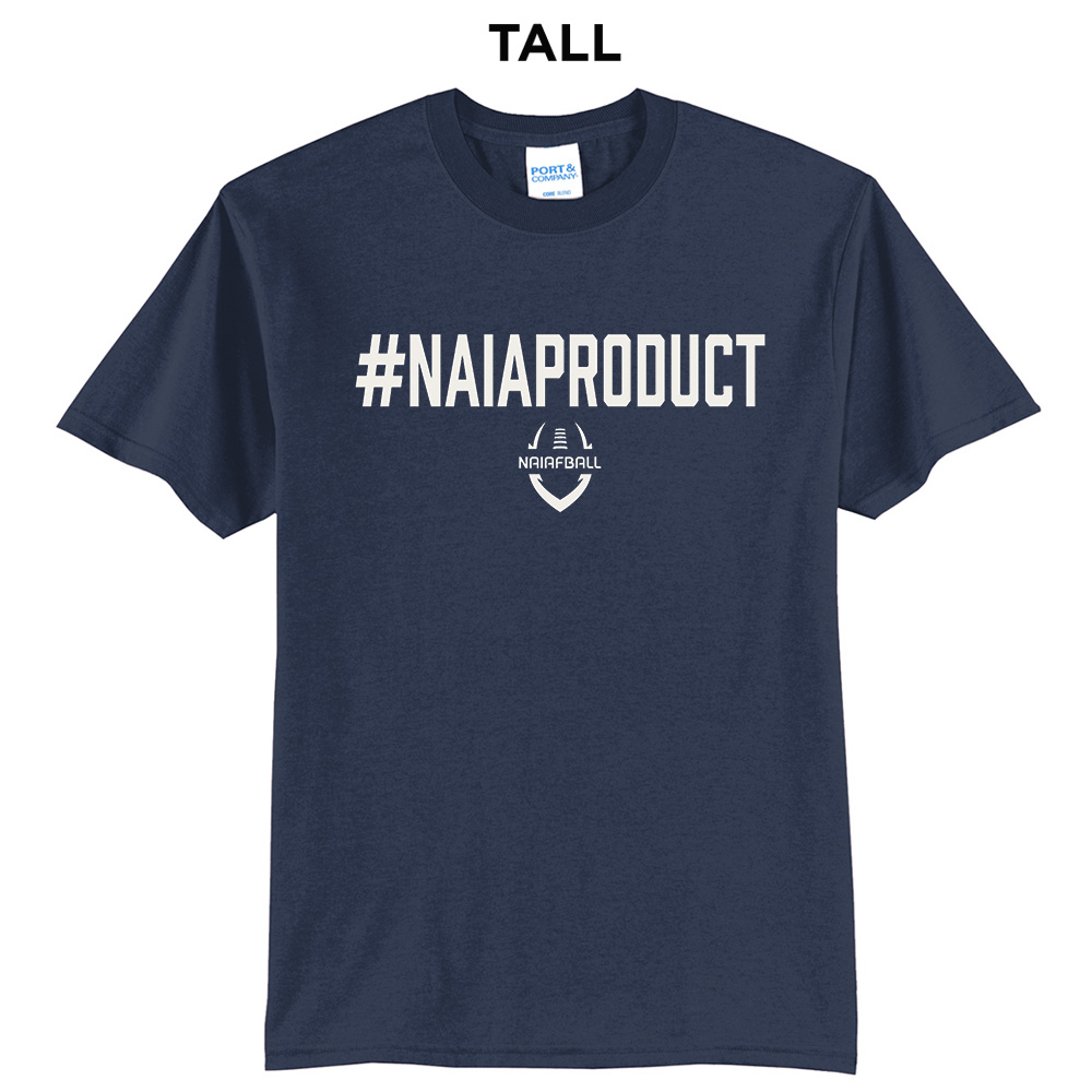 NAIA FBALL Tall Short Sleeve Tee-navy
