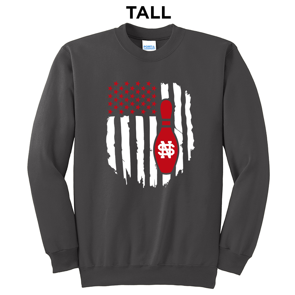 NS Bowl Tall Unisex Basic Crewneck Sweatshirt-Charcoal