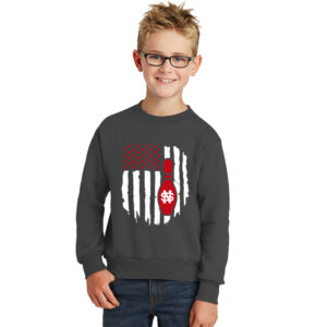 NS Bowl Unisex Youth Basic Crewneck Sweatshirt-Charcoal