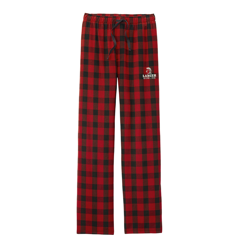 NS Bowl Men Flannel Plaid Pant-Red Black Buffalp Check