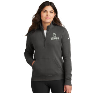 NS Bowl Nike Ladies Club Fleece Sleeve Swoosh 1/2-Zip-Anthracite