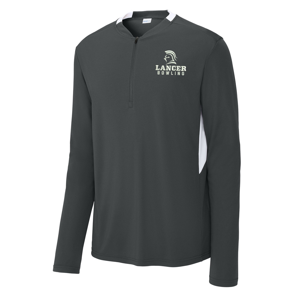 NS Bowl Sport-Tek Club 1/4-Zip Pullover Men-Iron Grey/White