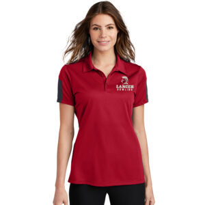NS Bowl  Sport-Tek Ladies PosiCharge Active Textured Colorblock Polo-Red/Grey