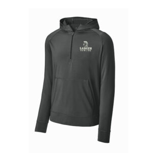 NS Bowl Sport-Tek men Sport-Wick Stretch 1/2-Zip Hoodie-Charcoal