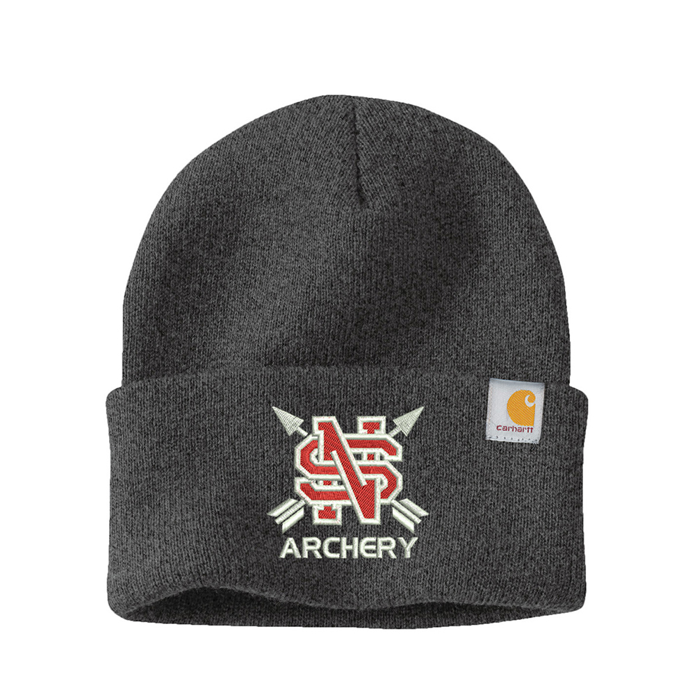 NS Lancer Archery Carhartt Acrylic Watch Cap 2.0 beanie stocking cap with cuff-Coal Heather