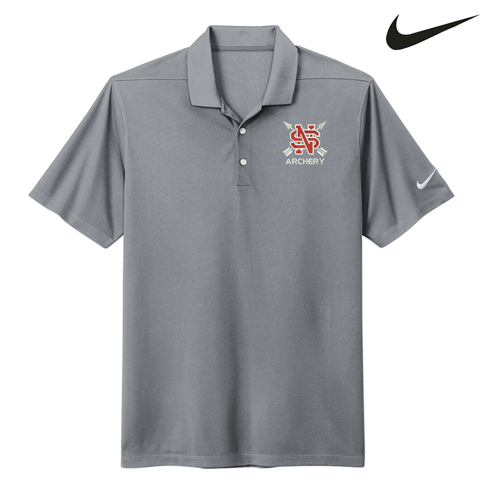 NS Lancer Archery Nike Dri Fit Men Micro Pique 2.0 Polo-Cool Grey