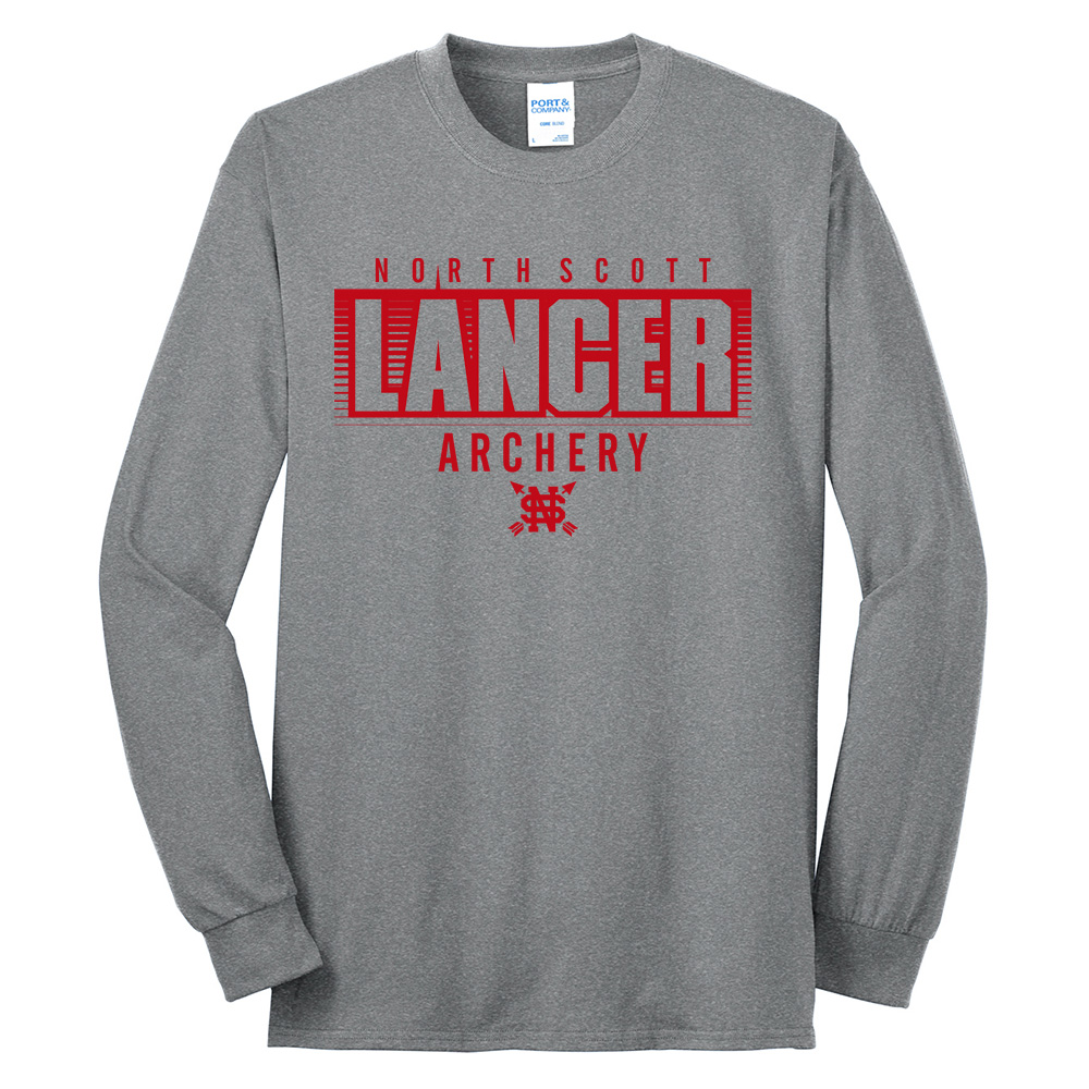 NS Lancer Archery Unisex Long Sleeve Tee- Athletic Heather