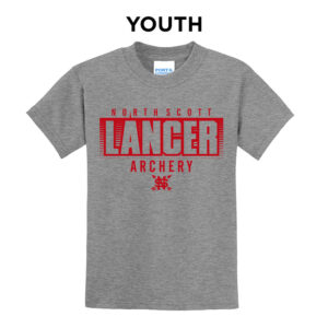 NS Lancer Archery Youth Short Sleeve Tee-Athletic Heather