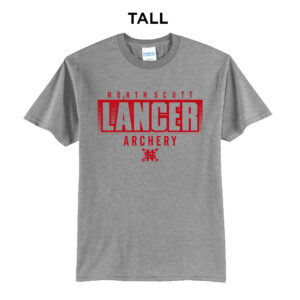 NS Lancer Archery Tall Short Sleeve Tee-Grey
