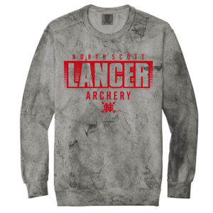 NS Lancer Archery Comfort Colors Unisex  Color Blast Crewneck Sweatshirt-Smoke