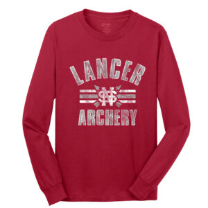NS Lancer Archery Unisex Cotton Long Sleeve Tee-Red