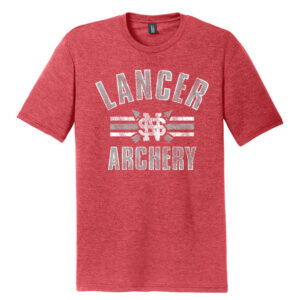 NS Lancer Archery Unisex Rah Rah clothing District Perfect Tri-blend  Crew Tee-Red Frost