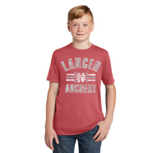 NS Lancer Archery Rah Rah  Youth Perfect Tri blend Tee-Red Frost