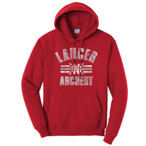 NS Lancer Archery Unisex Fleece Hooded Sweatshirt-Red