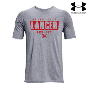 NS Lancer Archery Under Armour Athletics soft cotton blend T-shirt-Steel Grey