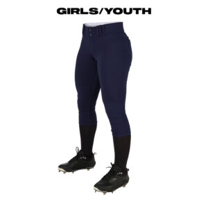 06. Champro Girls-Youth Traditional Low-Rise Softball Pant-Navy