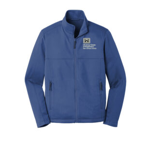 US Army Engineers New Orleans Port Authority Men Collective Smooth Fleece Jacket-Night Sky Blue