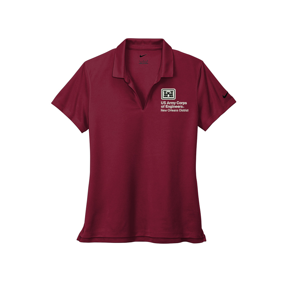 US Army Engineers New Orleans Nike Ladies Dri-FIT Micro Pique 2.0 Polo-Team Red
