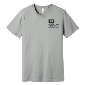 US Army Engineers New Orleans Bella and Canvas Unisex Short Sleeve Tee- Silver