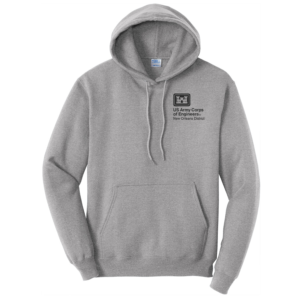 US Army Engineers New Orleans Unisex Fleece Hooded Sweatshirt-Athletic Heather