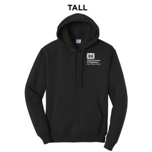 US Army Engineers New Orleans Tall Fleece Hooded Sweatshirt-Black