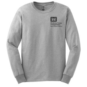 US Army Engineers New Orleans Unisex Cotton long Sleeve Tee-Ash