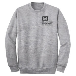 US Army Engineers New Orleans Unisex Fleece Crewneck Sweatshirt-Grey
