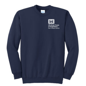 US Army Engineers New Orleans Unisex Fleece Crewneck Sweatshirt-Navy