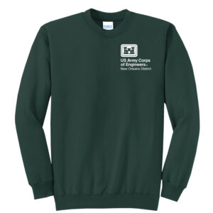 US Army Engineers New Orleans Unisex Fleece Crewneck Sweatshirt-Dark Green