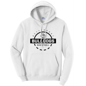 Bett Bulldogs BB Unisex Fleece Hooded Sweatshirt-White