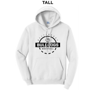 Bett Bulldogs BB Tall Fleece Hooded Sweatshirt-White