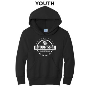 Bett Bulldogs BB Youth Fleece Hooded Sweatshirt-Black