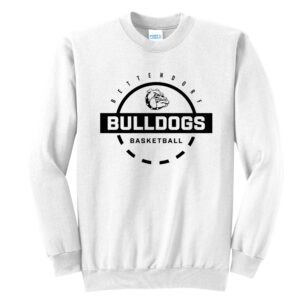 Bett Bulldogs BB Unisex Fleece Crewneck Sweatshirt-White