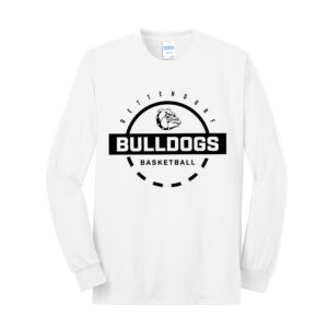 Bett Bulldogs BB Unisex Cotton Long Sleeve Tee-White