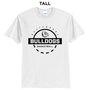 Bett Bulldogs BB Tall Short Sleeve Tee-White