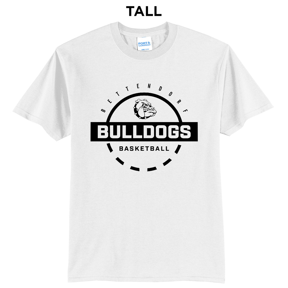 Bett Bulldogs BB Tall Short Sleeve Tee-White