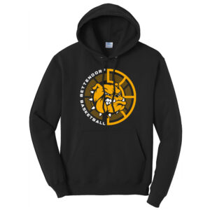 Bett Bulldogs BB Unisex Fleece Hooded Sweatshirt-Black