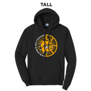 Bett Bulldogs BB Tall Fleece Hooded Sweatshirt-Black