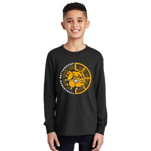 Bett Bulldogs BB Youth Cotton Long Sleeve Tee-Black