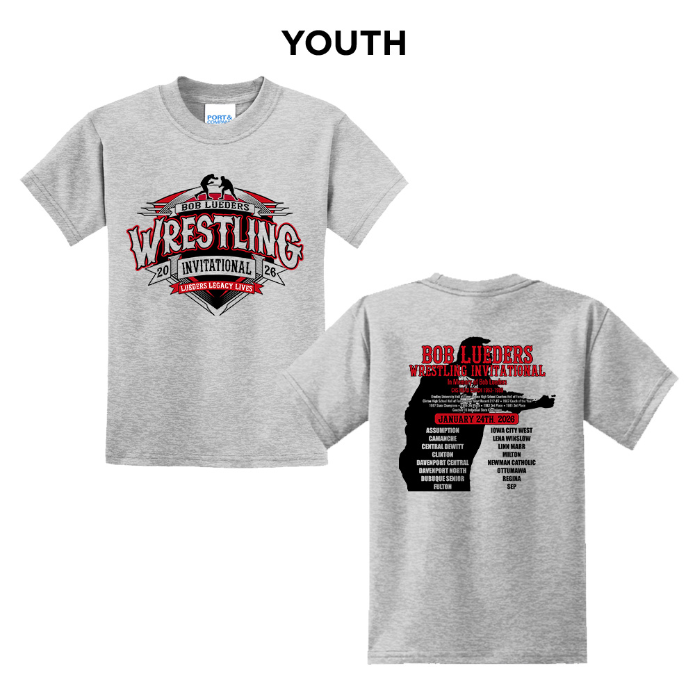 Bob Lueders Youth Short Sleeve Tee-Ash