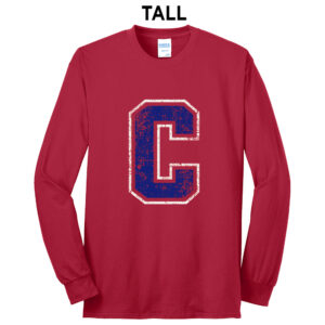 Camanche Tall Cotton Long Sleeve Tee-Red