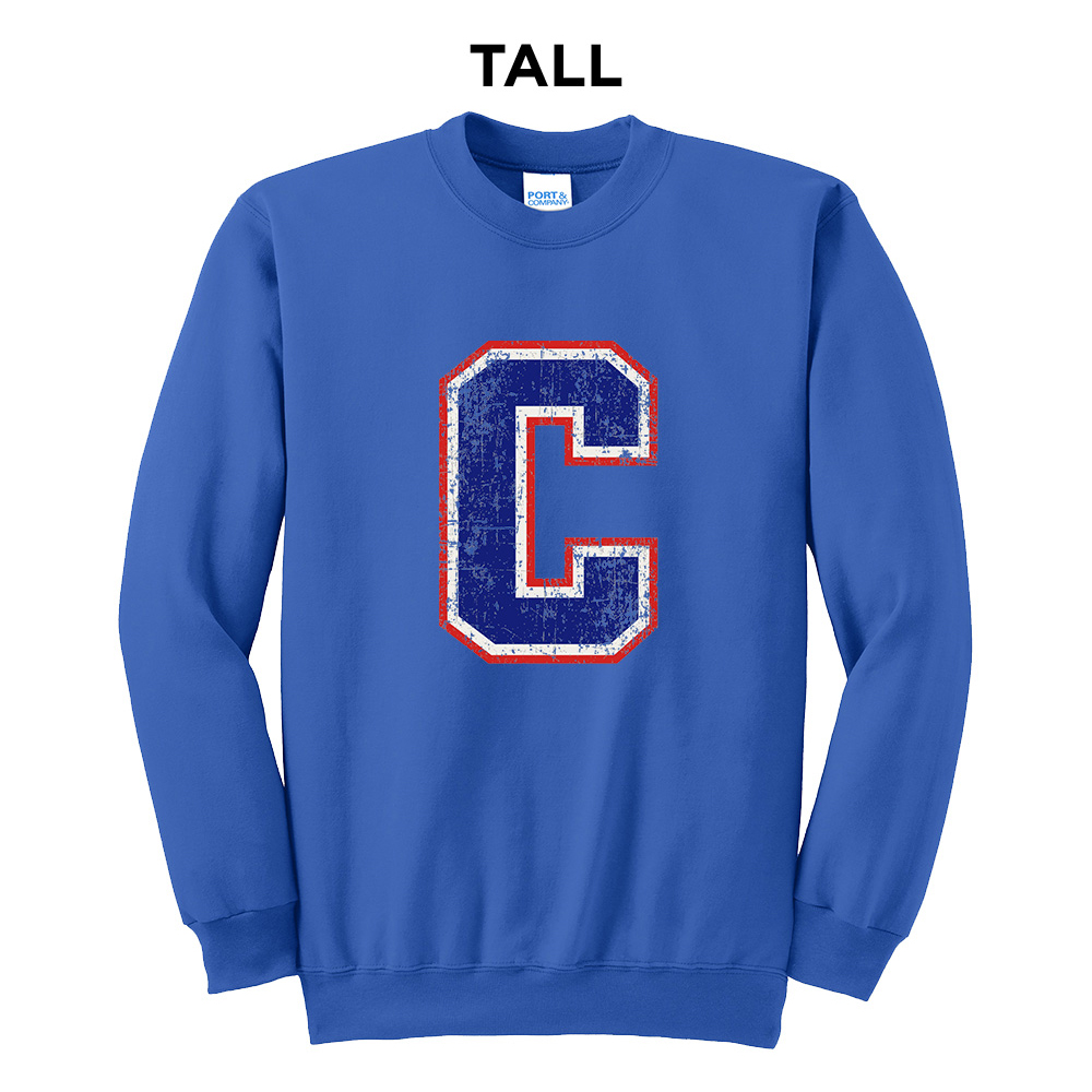 Camanche Tall Fleece Crewneck Sweatshirt-Royal