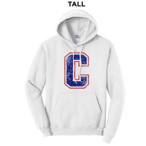 Camanche Tall Fleece Hooded Sweatshirt-White