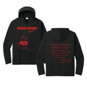 CHS Free Food Men Performance Pullover Hooded Tee-Black