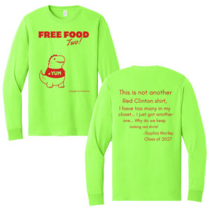 CHS Free Food Unisex Cotton Long Sleeve Tee-Neon Green